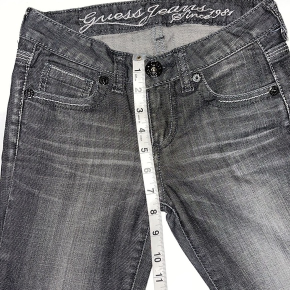 GUESS Premium Woman Black Metallic Venice Stretch Jean Size 24 - Picture 11 of 12